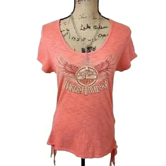 Harley Davidson tieup side womens tee. Size Medium - Picture 2 of 7